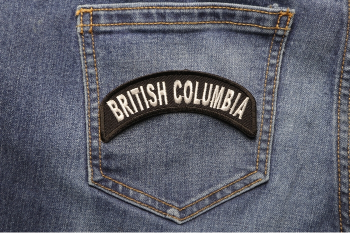 British Columbia State Patch shown on jeans