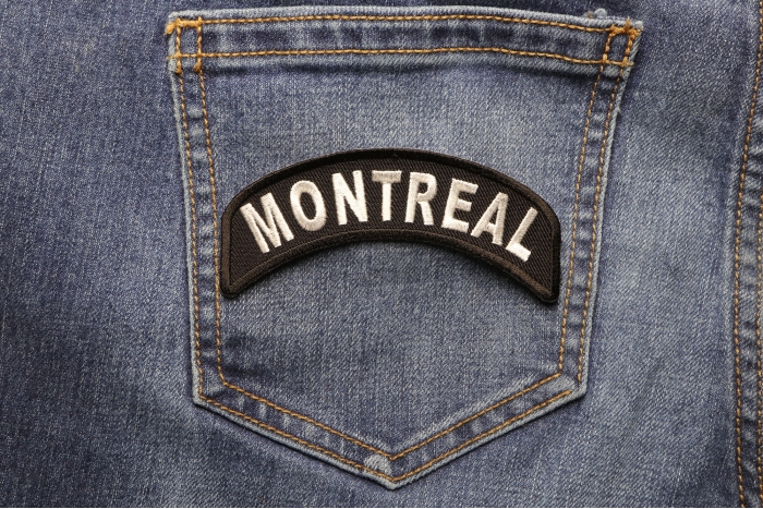 Montreal City Patch shown on jeans