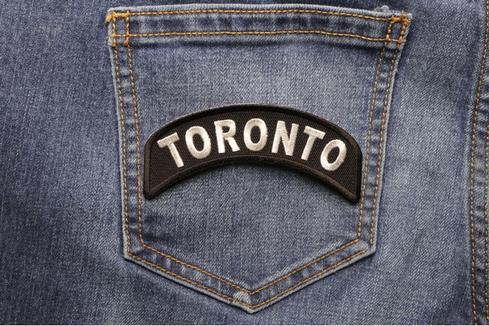 Toronto City Patch shown on jeans