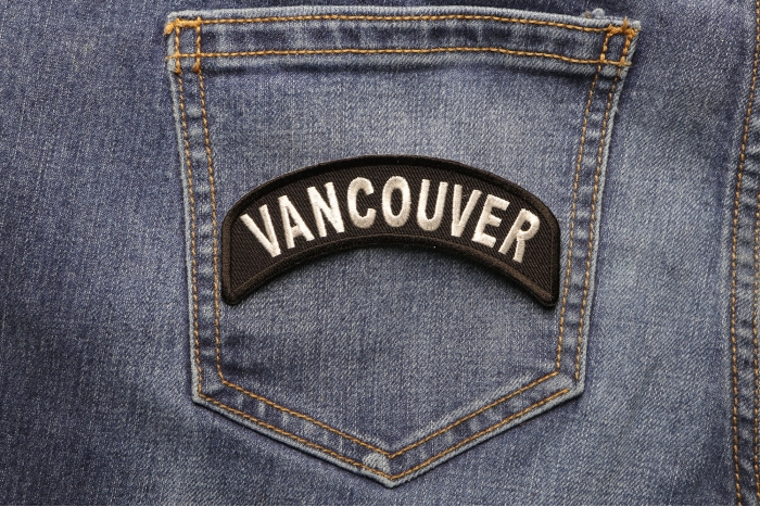 Vancouver City Patch shown on jeans