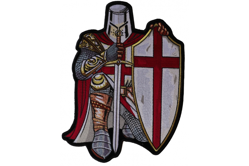 Teutonic Shield Embroidered hook Patch Badge Military Crusades Gift Knights 