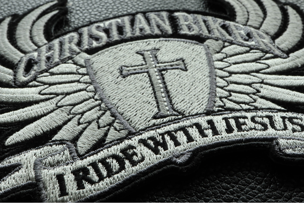 Small Christian Biker Patch I Ride With Jesus | Christian Patches ...