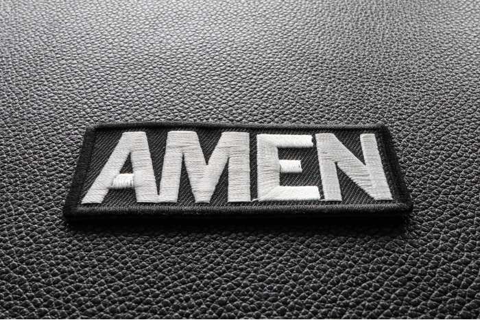 Amen Christian Patch diagonal view