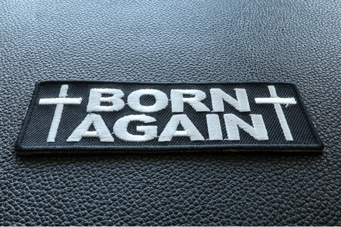 Born Again Christian Patch diagonal view