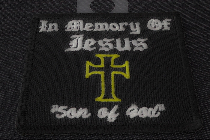 In Memory Of Jesus Son Of God Patch diagonal view