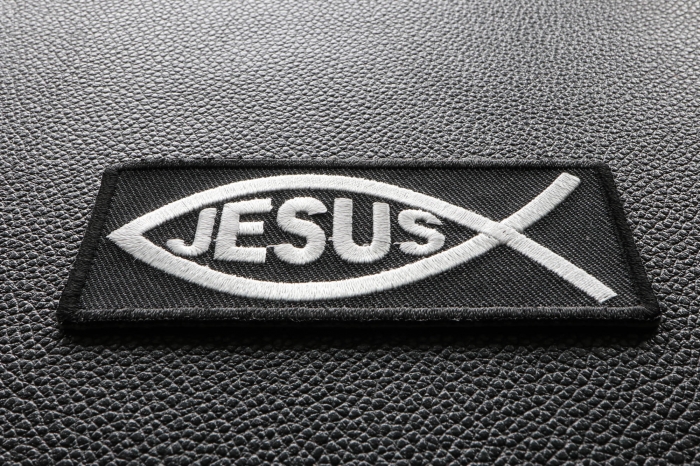 Jesus Fish Patch diagonal view