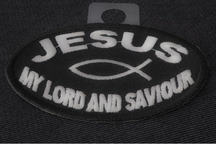Jesus My Lord and Saviour Patch  diagonal view