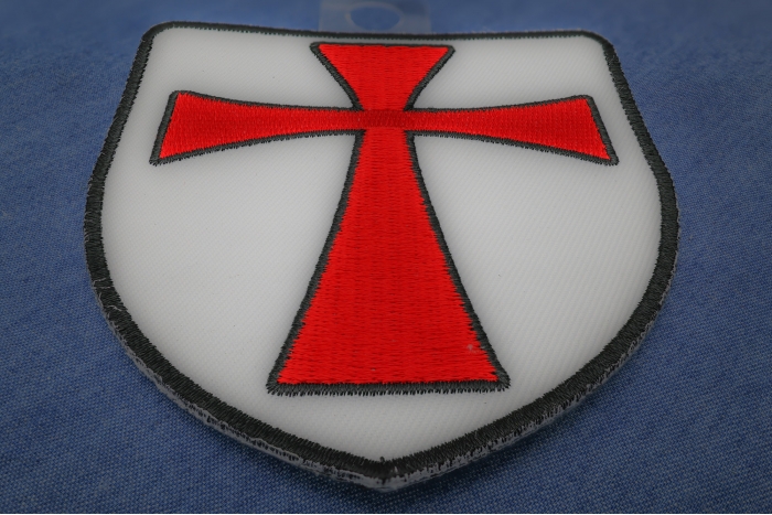 Knights Templar Shield Patch diagonal view
