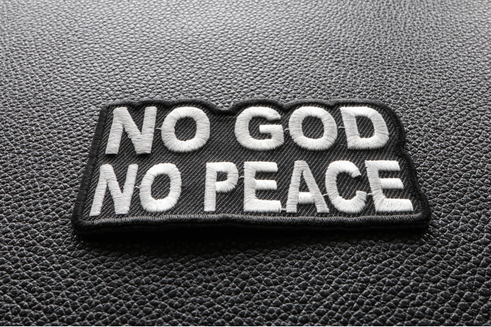 No God No Peace Patch diagonal view