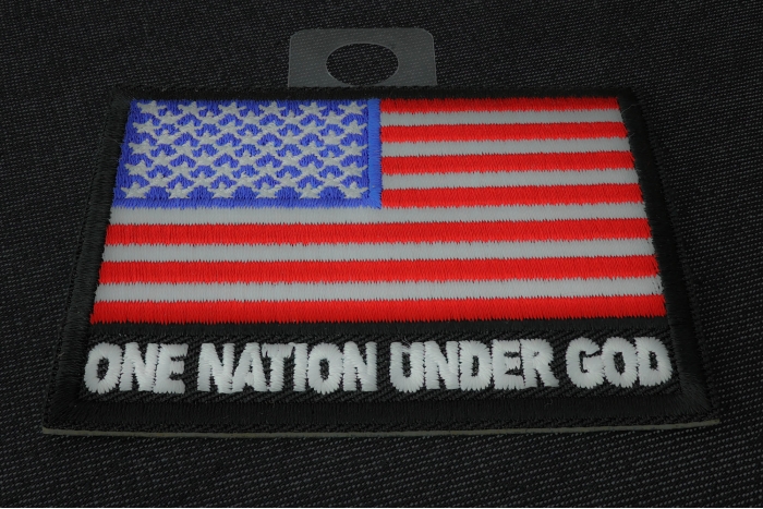 One Nation Under God American Flag Patch diagonal view