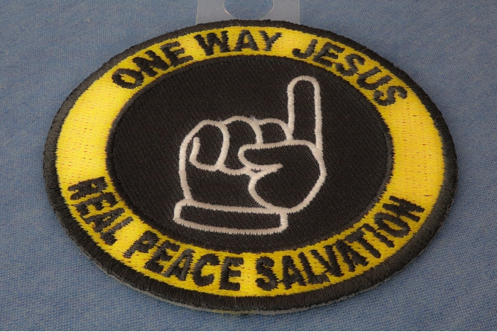 One Way Jesus Real Salvation Patch diagonal view