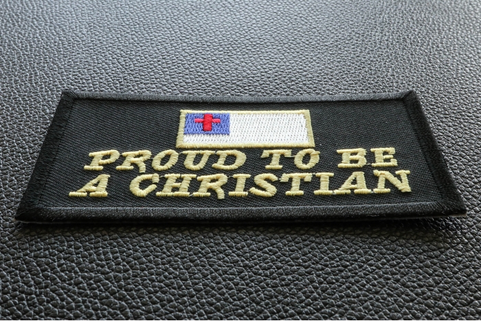 Proud To Be A Christian Patch diagonal view
