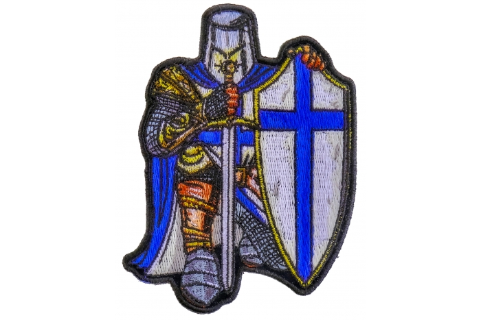 Blue Knight Christian Patch