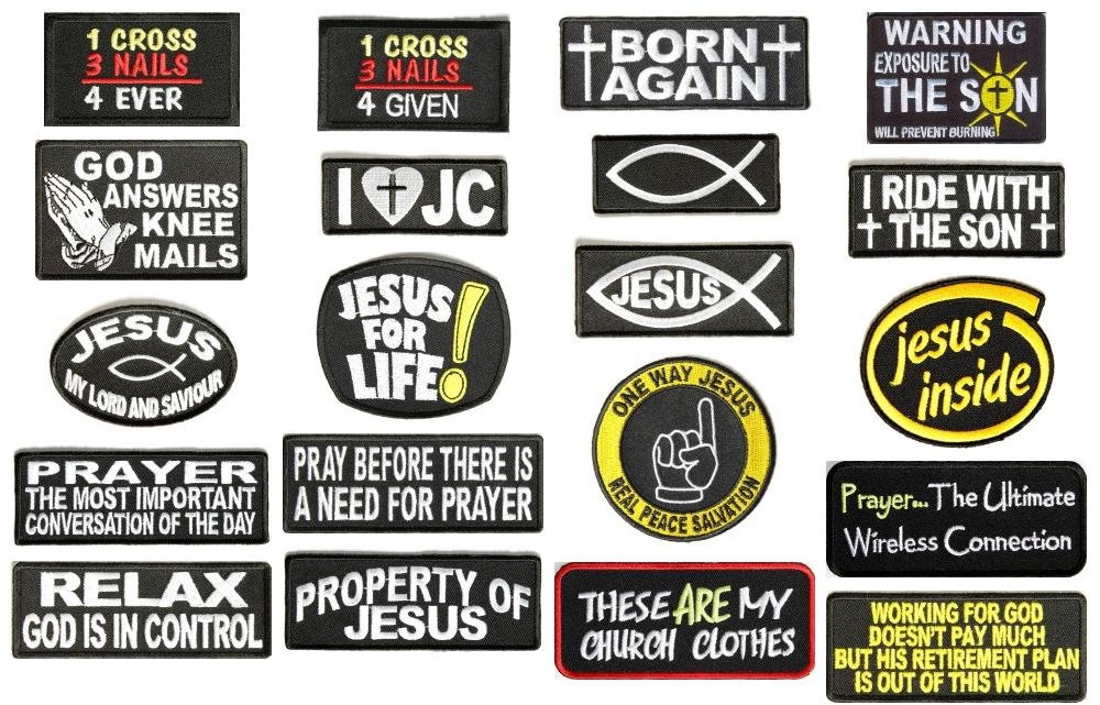 Christian Patches Assortment Pack Of 20 Patches