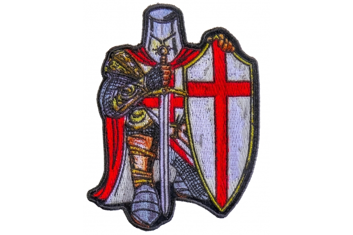 Crusader Knight Christian Patch Small