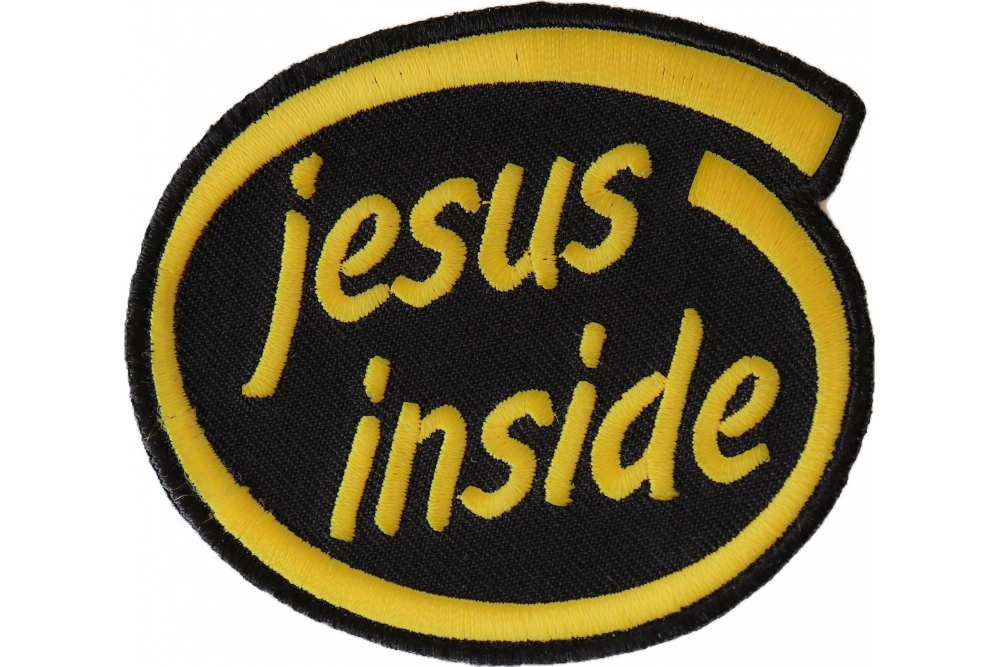 Jesus Inside Embroidered Iron On Christian Patch