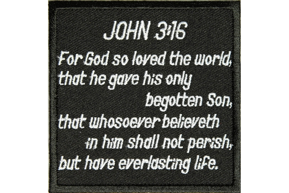 John 3 16 Patch