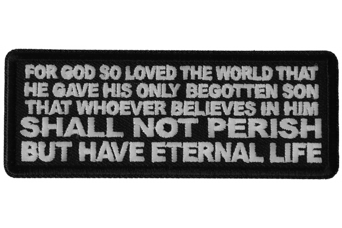 John 3 16 Quote Patch