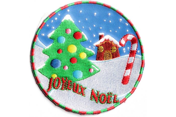 Joyeux Noel Merry Christmas Patch