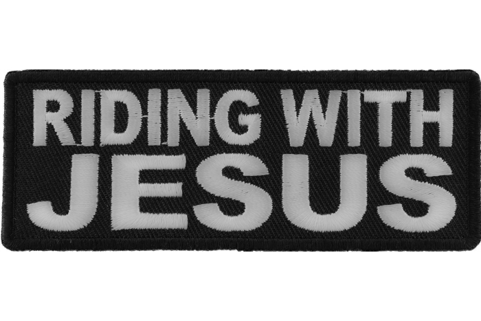 Riding With Jesus Christian Patch