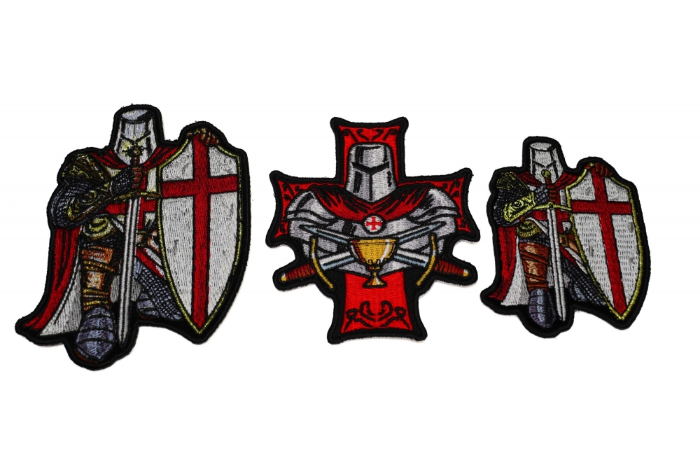 Set of 3 Red Knight Patches