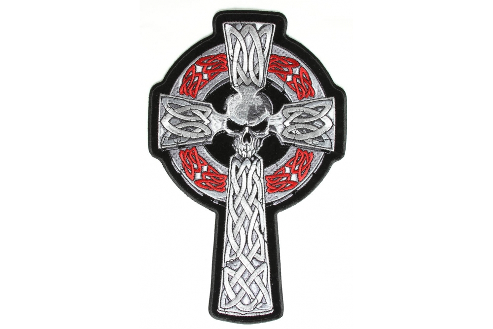 Cross with Wings Iron on Christian Patch