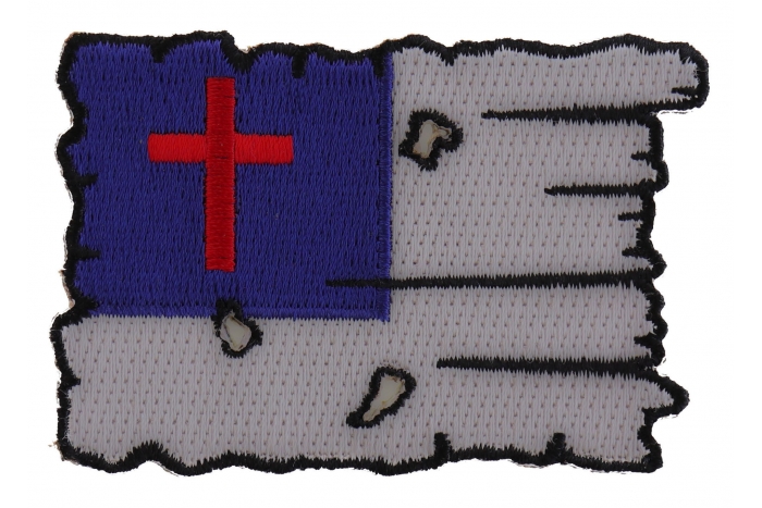 Tattered Christian Flag Patch