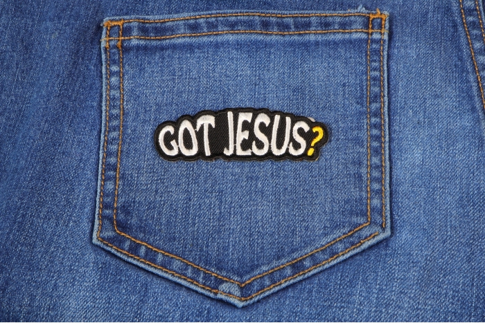 Got Jesus Patch shown on jeans