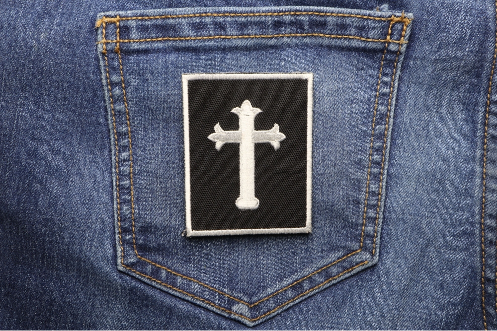 Jesus Cross Patch -Small Rectangular | Embroidered Patches