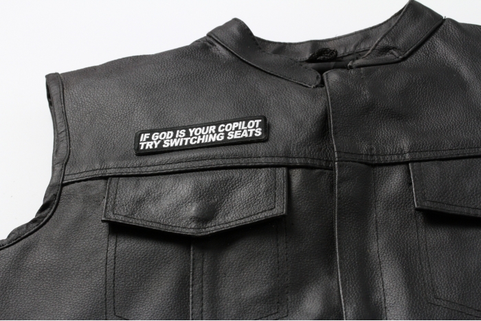  shown on leather vest