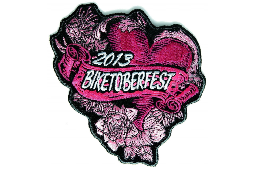 Biketoberfest 2013 Pink Hearts Roses Patch