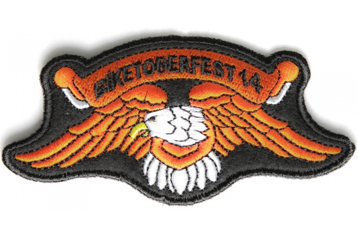 Biketoberfest 2014 Orange Downwing Eagle Biker Patch