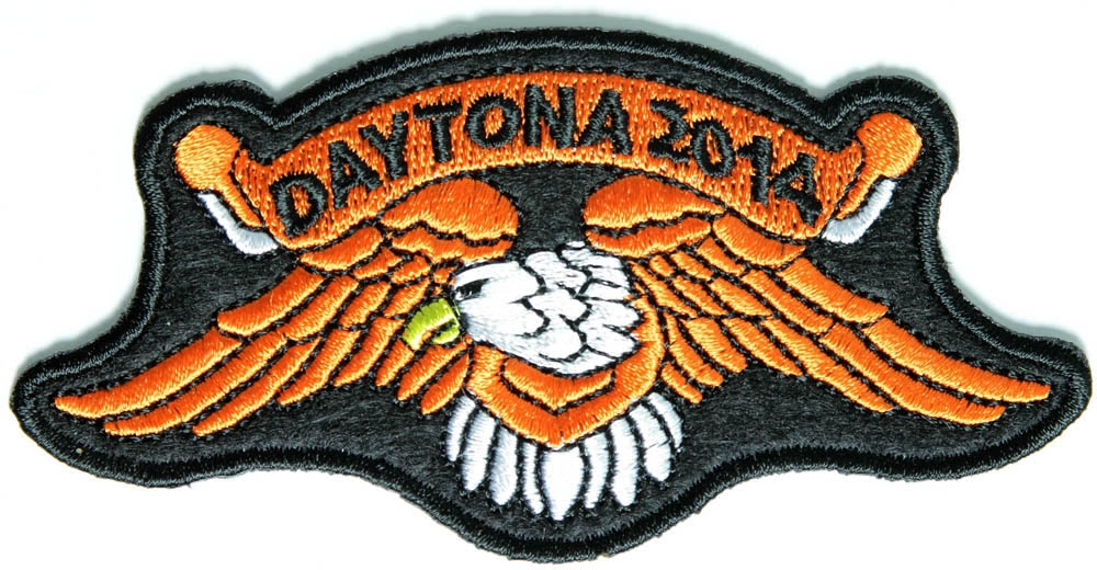 Daytona 2014 Orange Downwing Eagle Patch