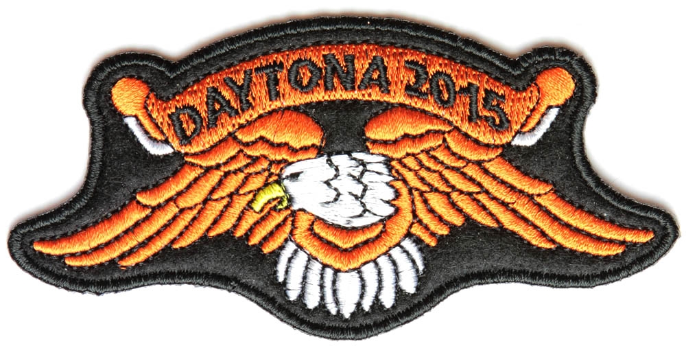 Daytona 2015 Orange Downwing Eagle Patch