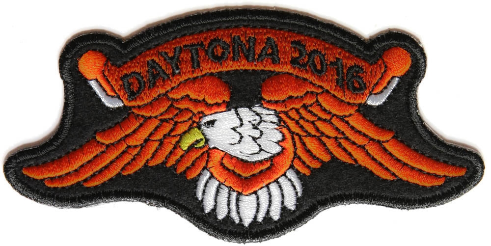 Daytona 2016 Orange Eagle Patch For Daytona Bike Week