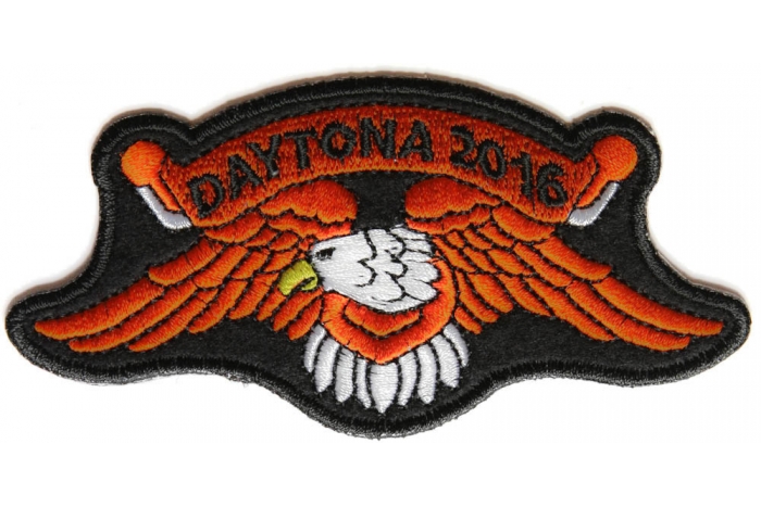Daytona 2016 Orange Eagle Patch For Daytona Bike Week