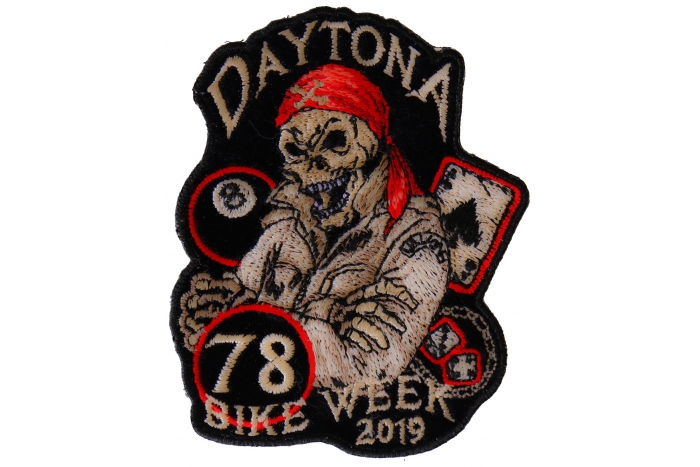 Daytona Bike Week 2019 Iron on Patch Daytona Bike Week 2019 Iron on Patch