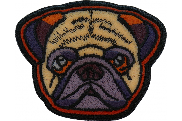 Cute Pug Dog Iron on Patch