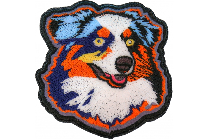 Proud Australian Shepherd Dog Iron on Patch