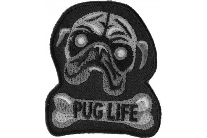 Pug Life Funny Iron on Patch