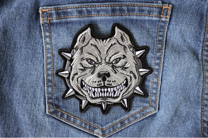 Pitbull Patch shown on jeans