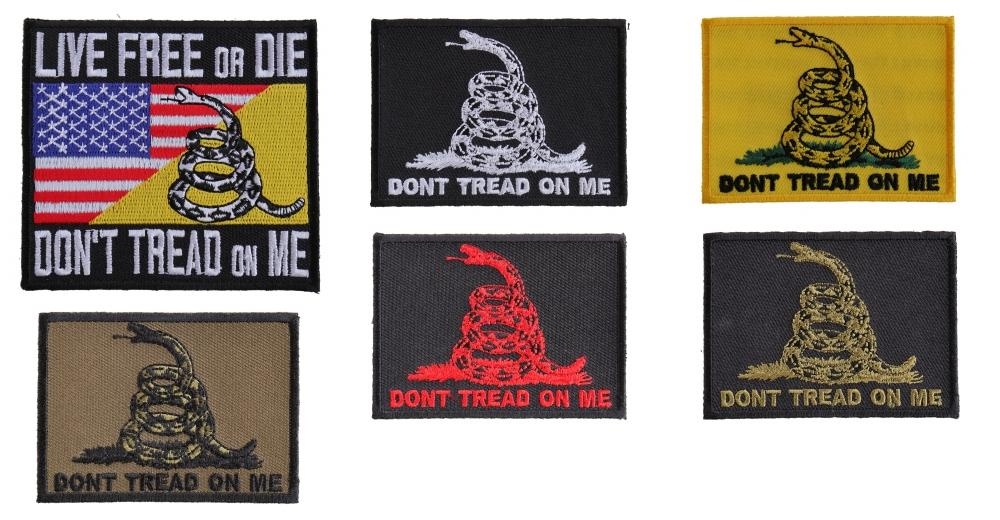 Live Free Or Die Gadsden Flag Patch Patches