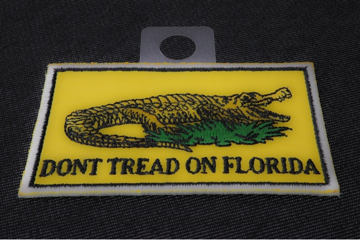Don't tread on Florida Small Gadsden Flag Patch diagonal view