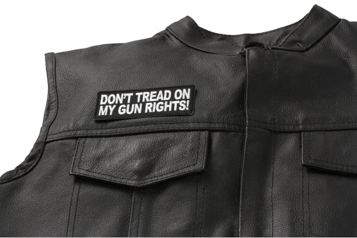  shown on leather vest