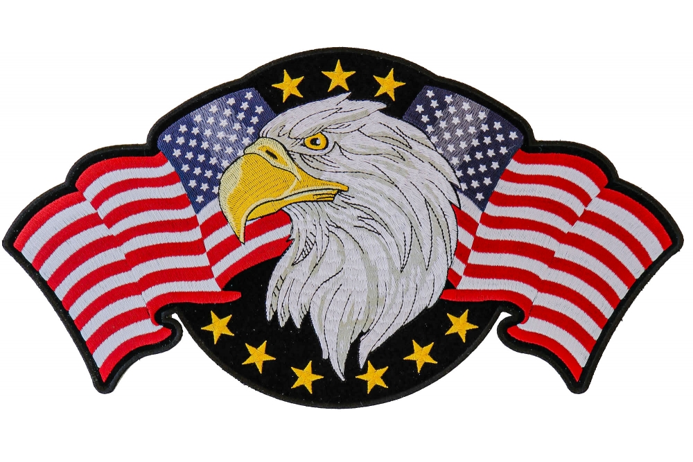 Eagle American Flags Embroidered Iron on Patch TheCheapPlace