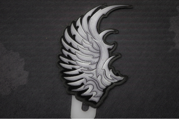 Left Silver Eagle Wing Patch diagonal view