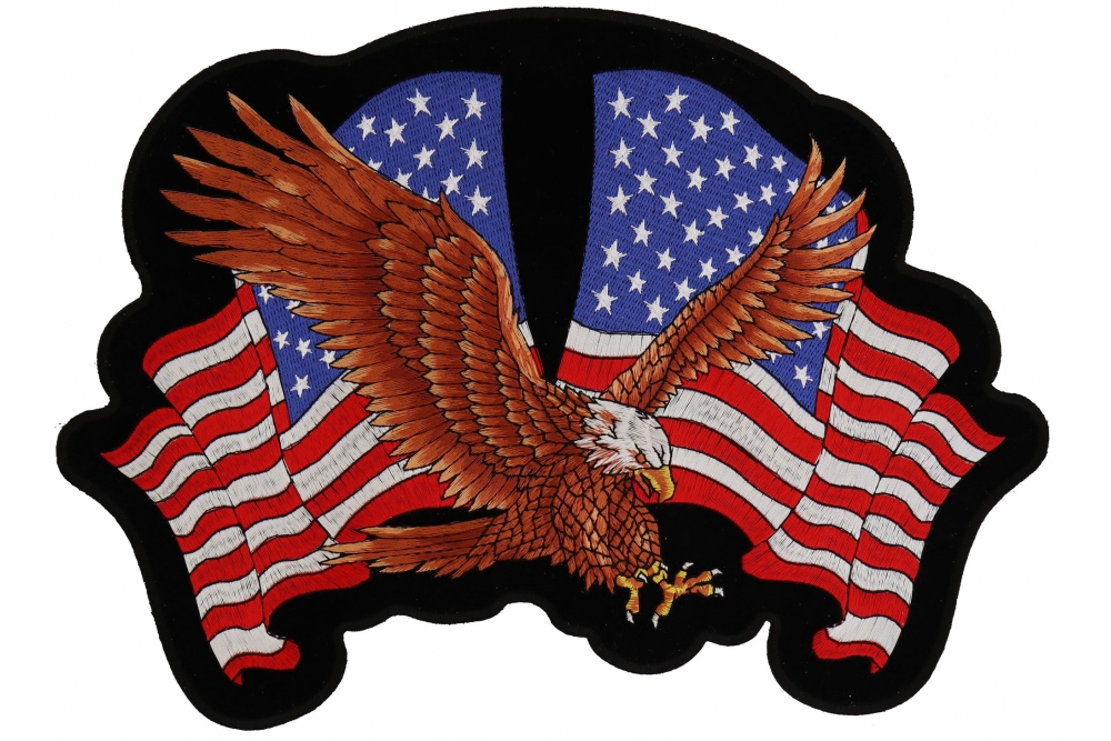 American Flag Spread Wings Patch