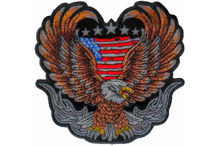 Patriotic Biker Eagle Patch Iron on applique