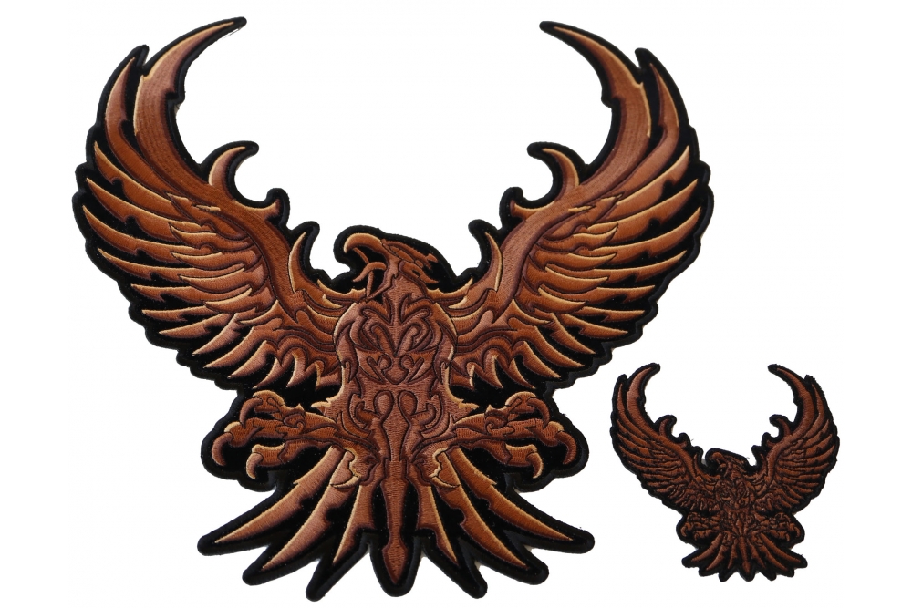 Brown Eagle Small and Large Patch Set