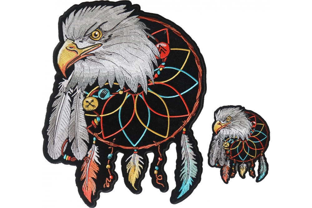 Dreamcatcher with Eagle Small and Large Patch Set Combo